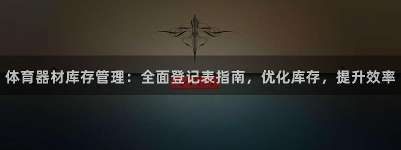 星欧娱乐扣款怎么回事：体育器材库存管理：全面登记表指南，优化